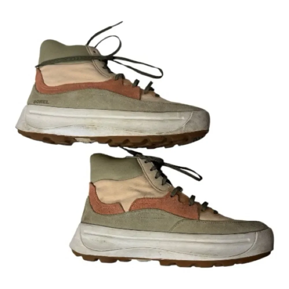 Sorel Women’s Ona 503 High Top‎ Sneakers in Nova, Sand, Paradox Pink.